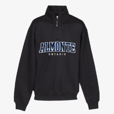 Almonte Varsity Quarter Zip / Black
