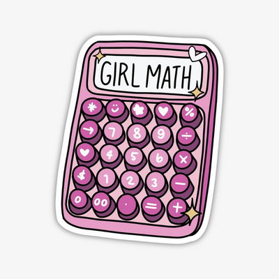 Girl Math Calculator Sticker