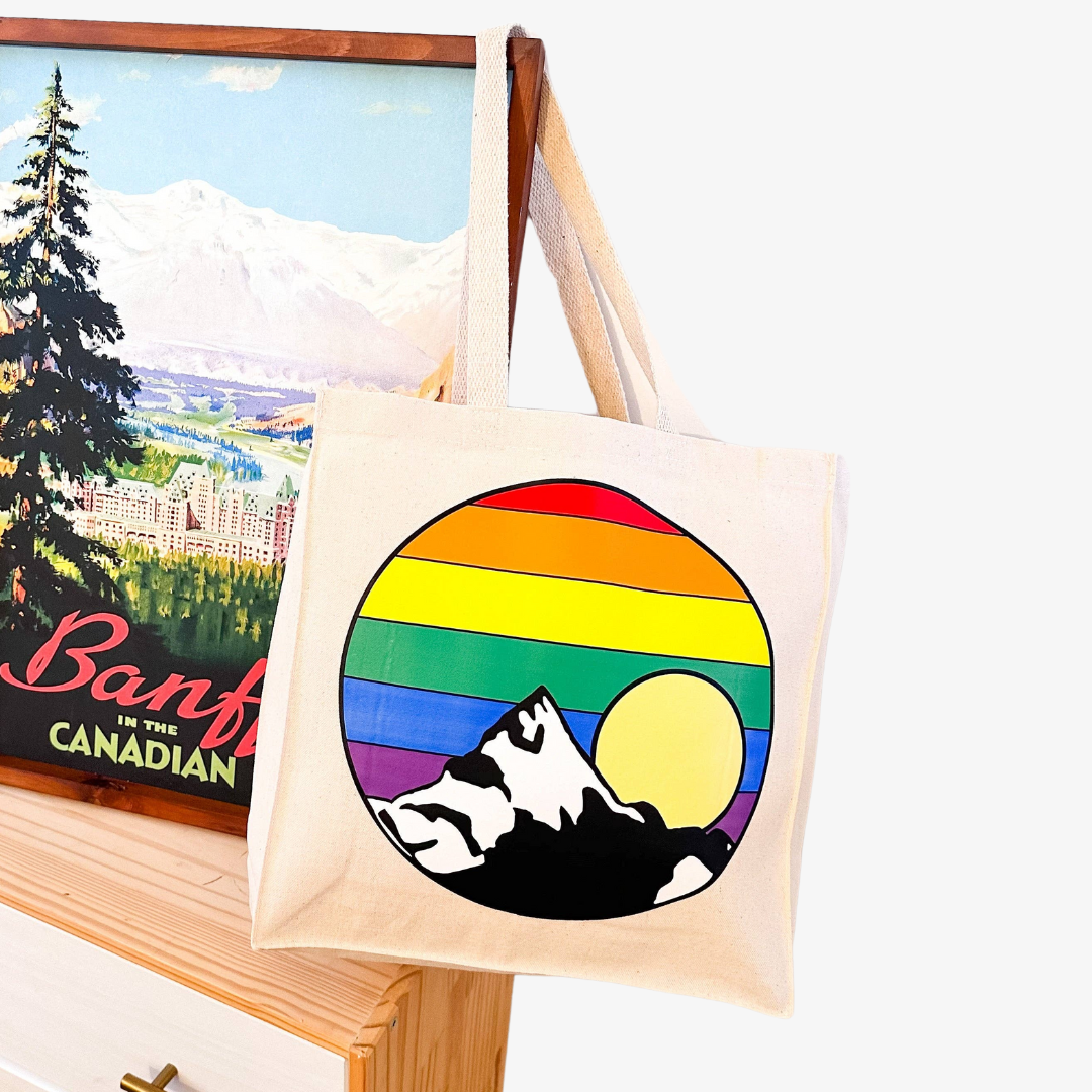 Mountain Sunrise Canvas Tote Bag