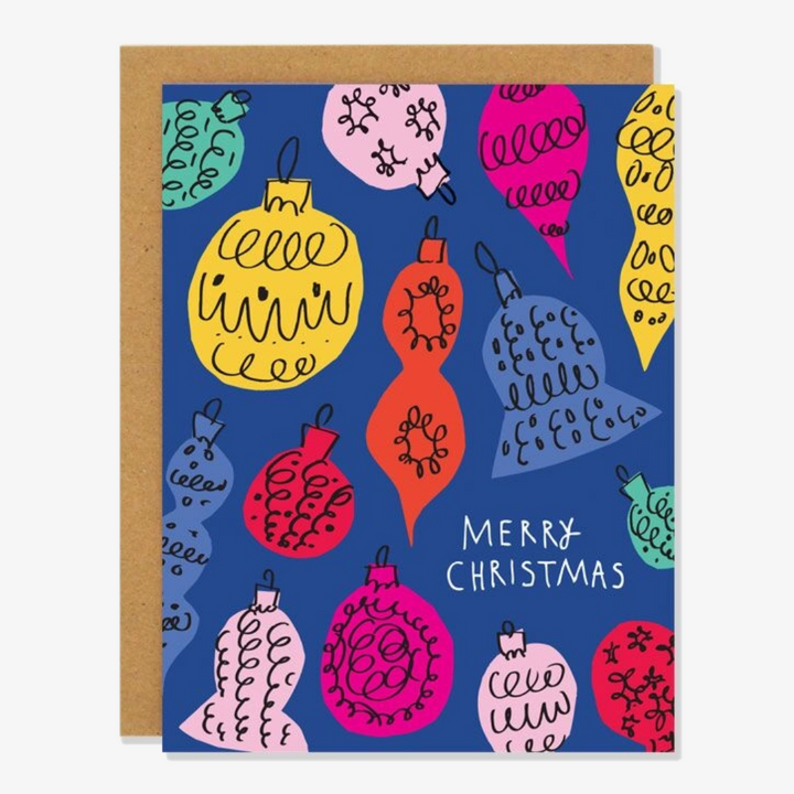 Retro Baubles Holiday Card