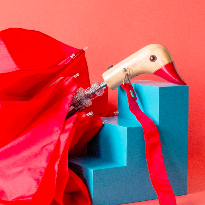 Red Eco-friendly Compact Umbrella