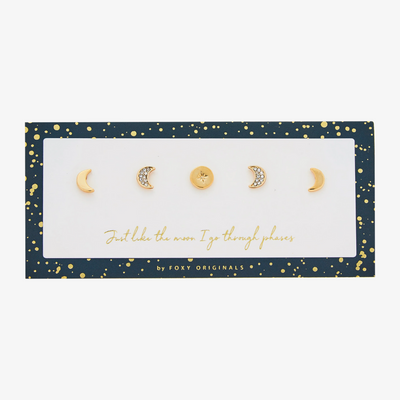 Gold Moon Phase Earrings