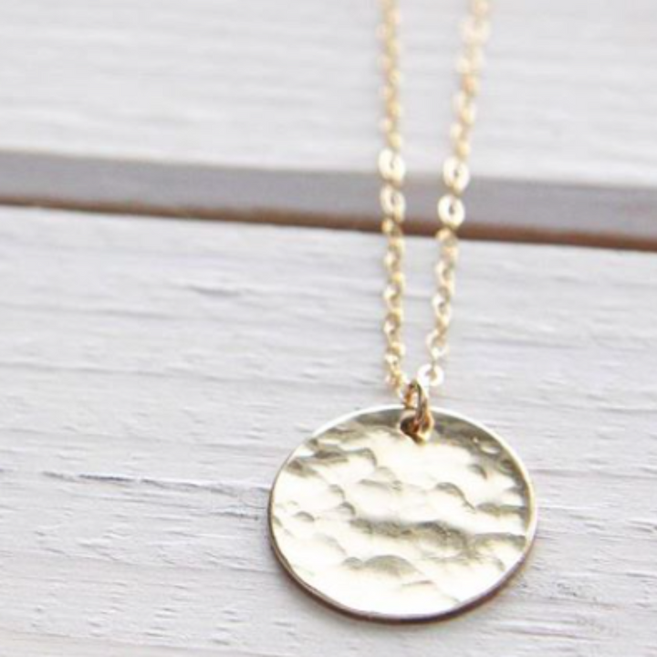 Textured Coin Necklace