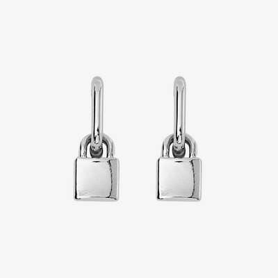 Silver Lock Earrings