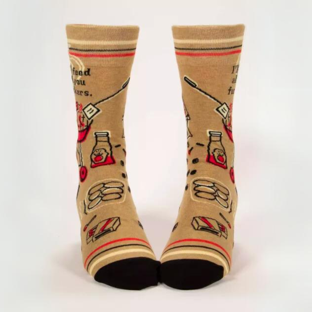 Feed All You Mens Socks Men's shoe size 7-12 Front Photo
