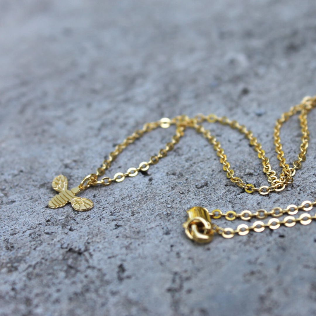 Gold Bee Necklace
