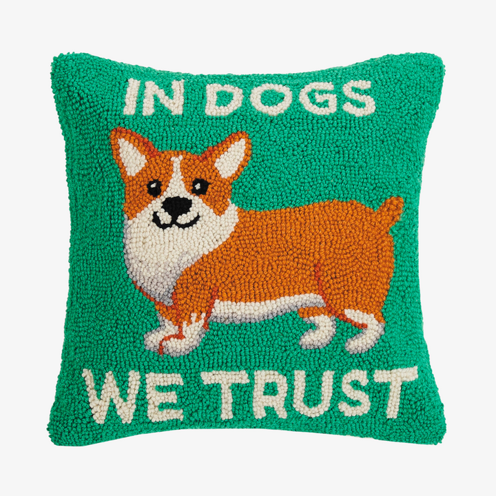 In Dogs We Trust Hook Pillow