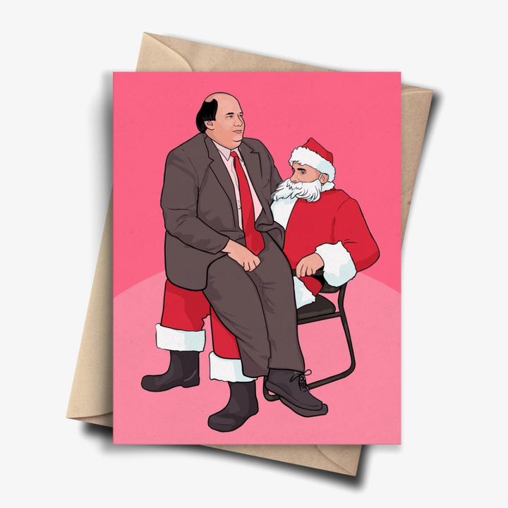 Santa's Lap Christmas Card