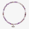 Mini Faceted Stone Stacking Bracelet / Amethyst & Silver