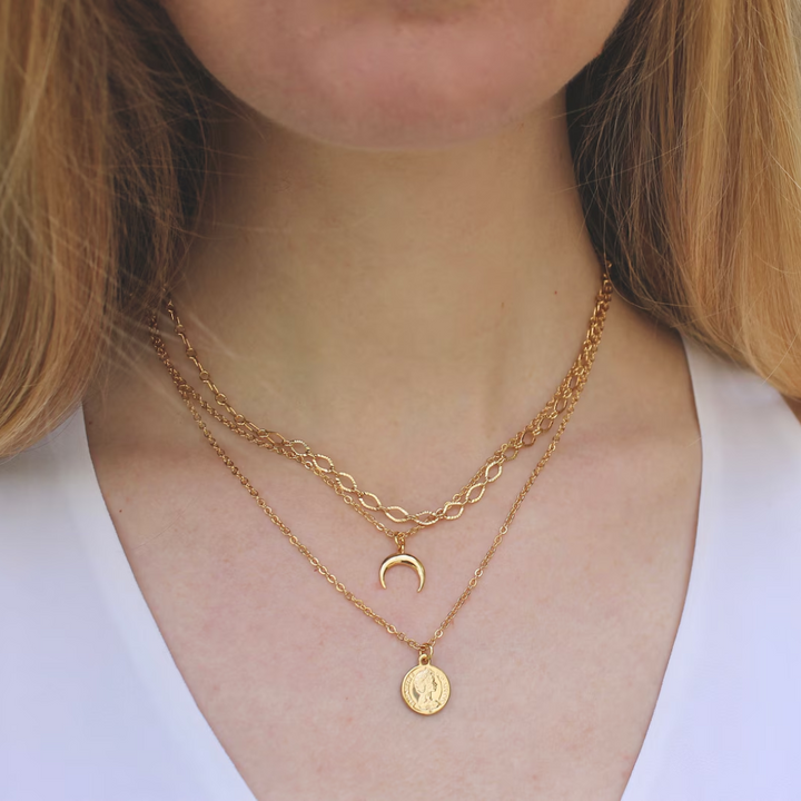 Bevelled Oval Chain Necklace