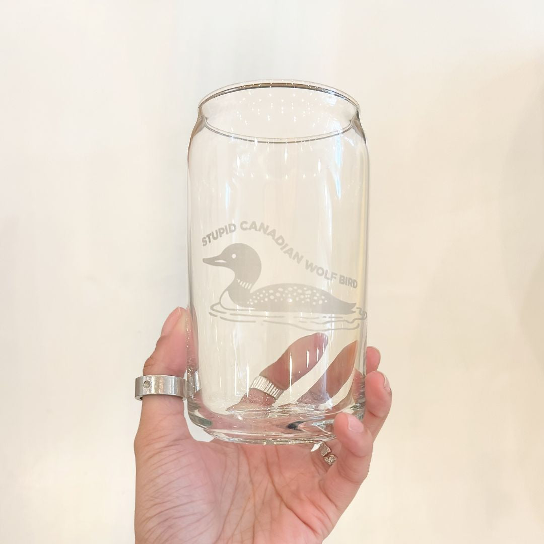 Wolf Bird Can Glass