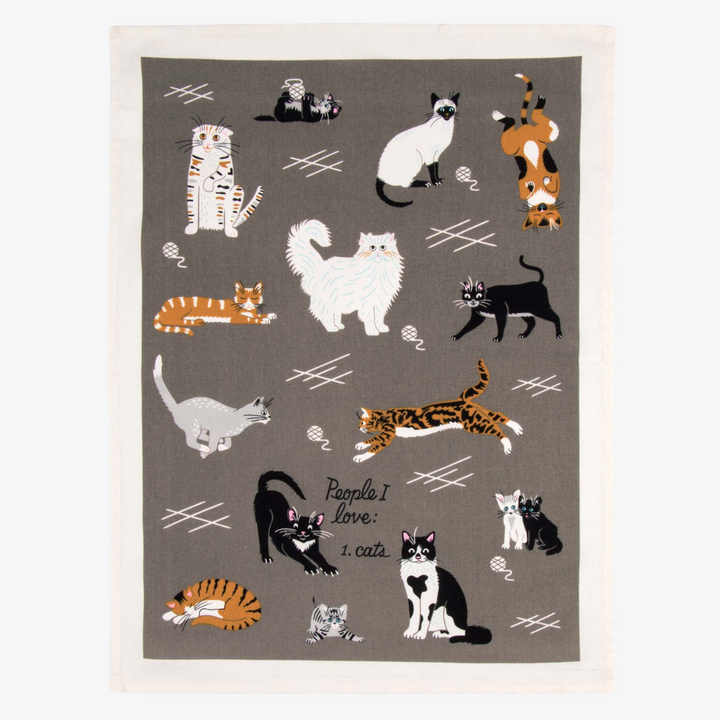 People I Love: Cats Dish Towel