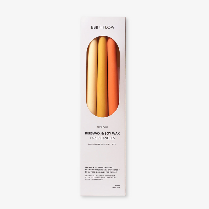 Neutral Beeswax & Soy Taper Candle Box Set