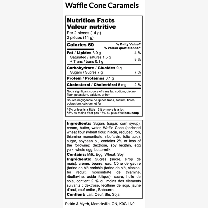 Waffle Cone Caramels
