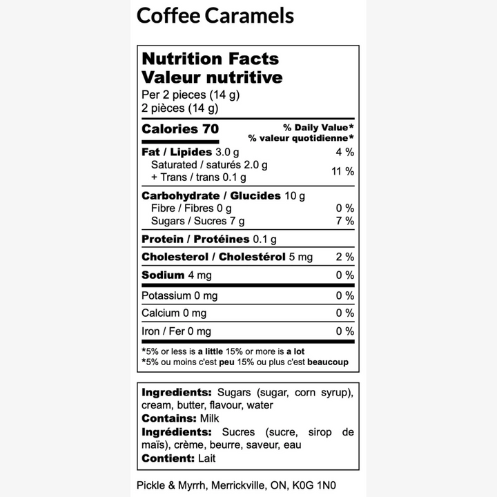 Coffee Caramels