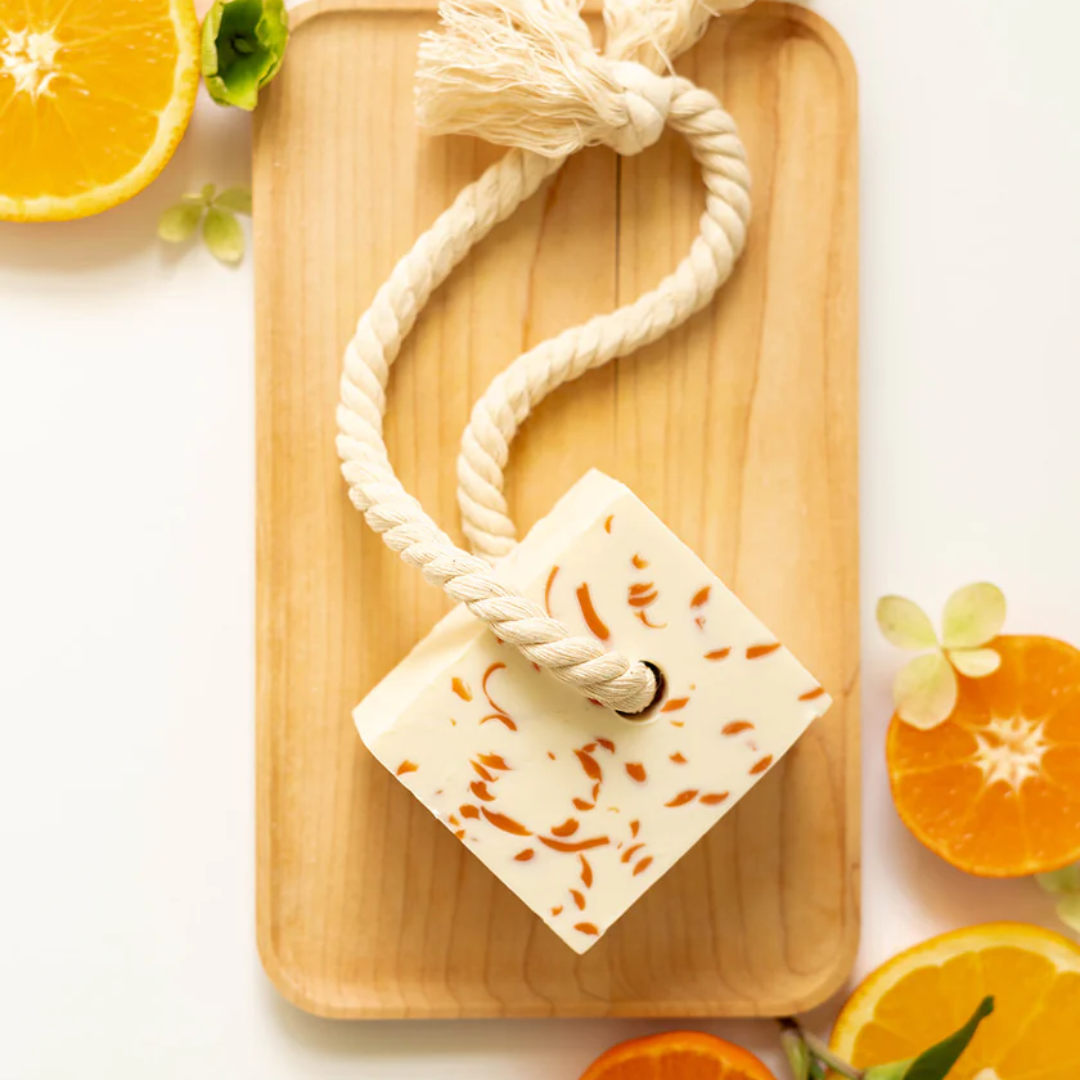 Orange Drip Soap on a Rope