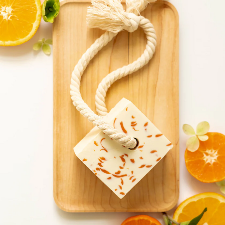 Orange Drip Soap on a Rope