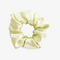 Chili Lime Satin Petite Scunchie, a fluffy satin scrunchie in a pastel green colour.