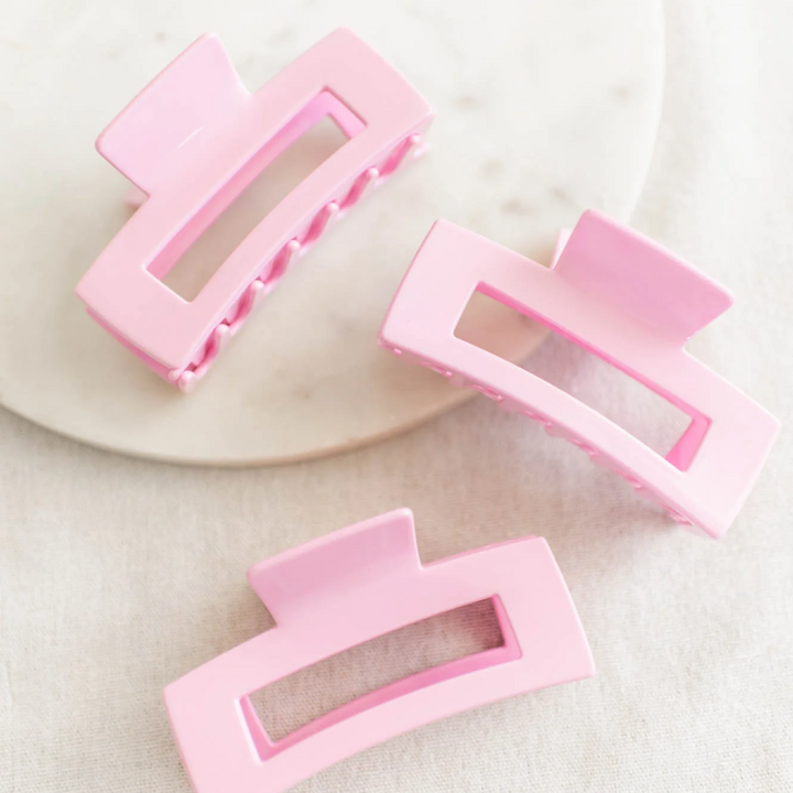 Pink Lemonade Pop! of Colour Clip in large, a pastel pink claw clip perfect for any hair accessories.