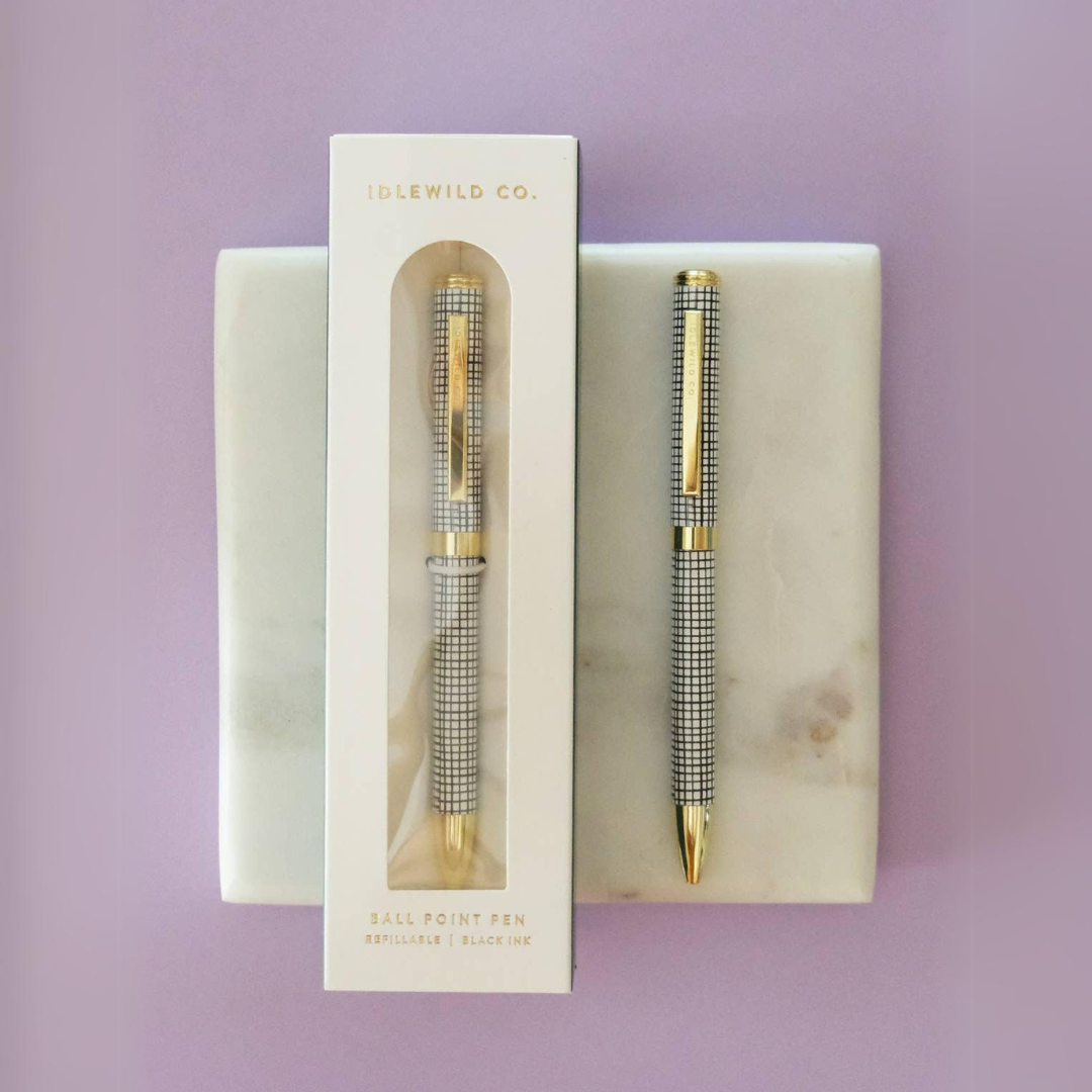 Grid Ballpoint Luxe Pen