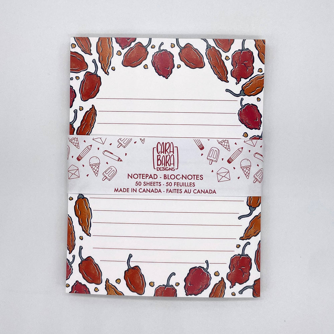 Hot Peppers Magnetic Notepad