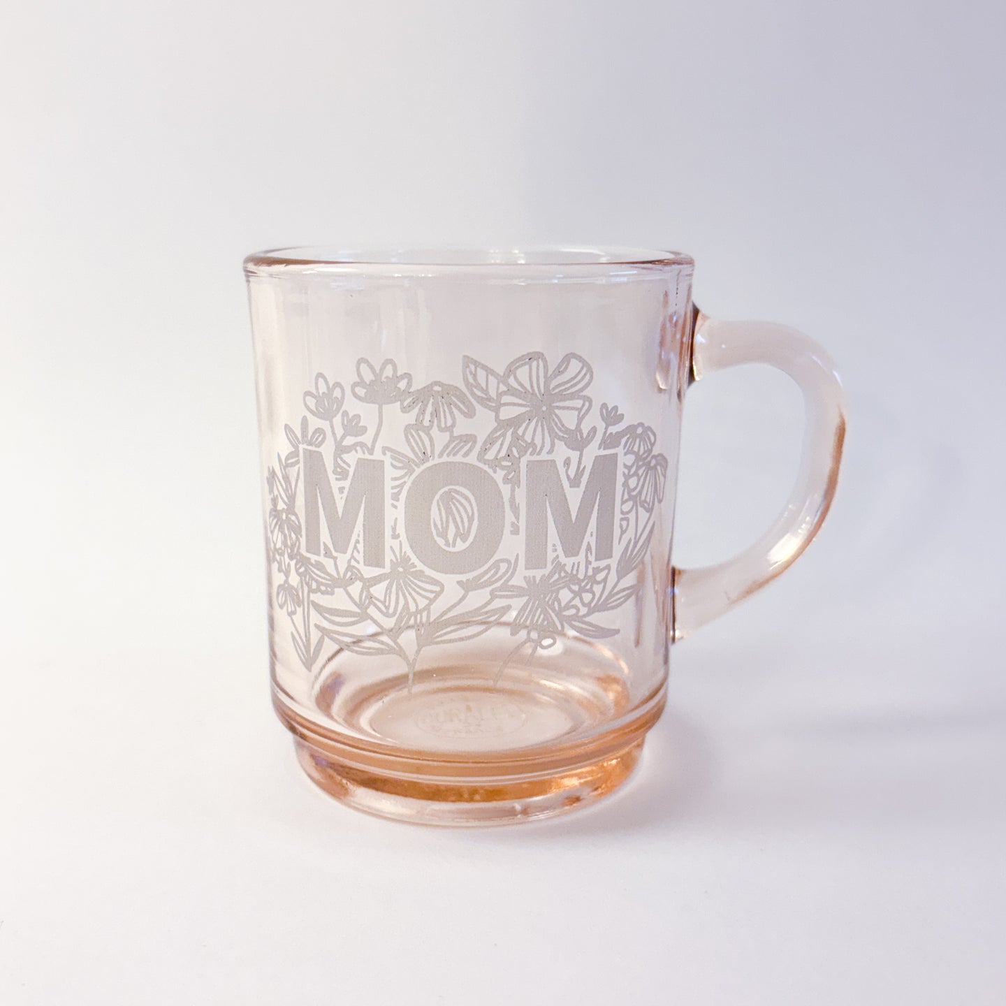 Floral Mom Glass Mug