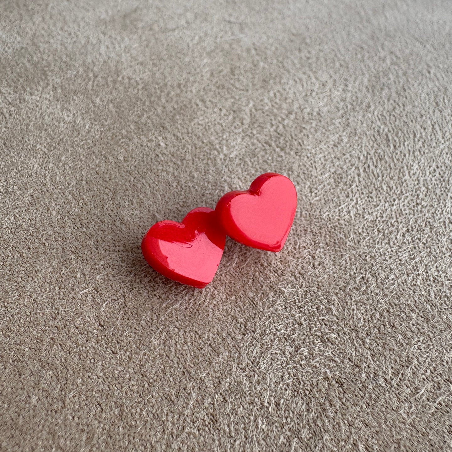 Red Heart Stud Earrings