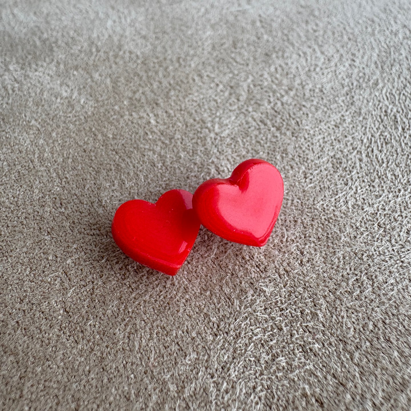 Red Heart Stud Earrings