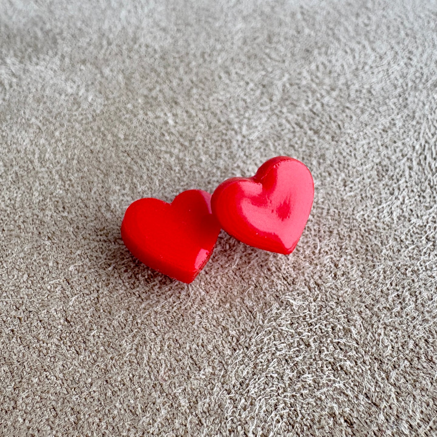 Red Heart Stud Earrings