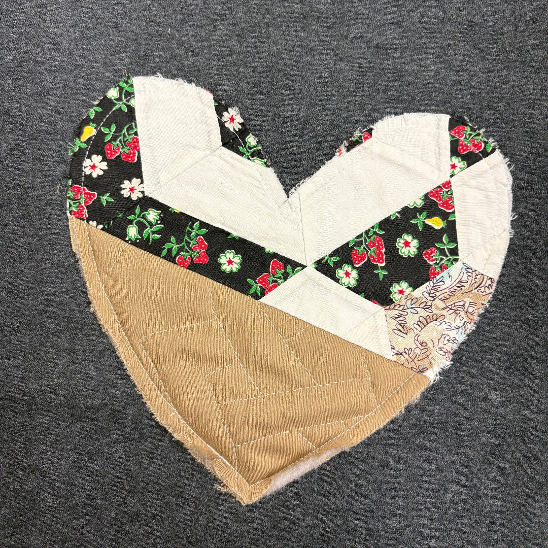 Quilted Heart Sweater | Large