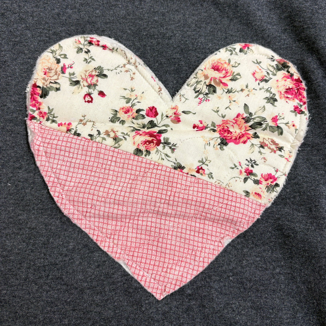Quilted Heart Sweater | Medium