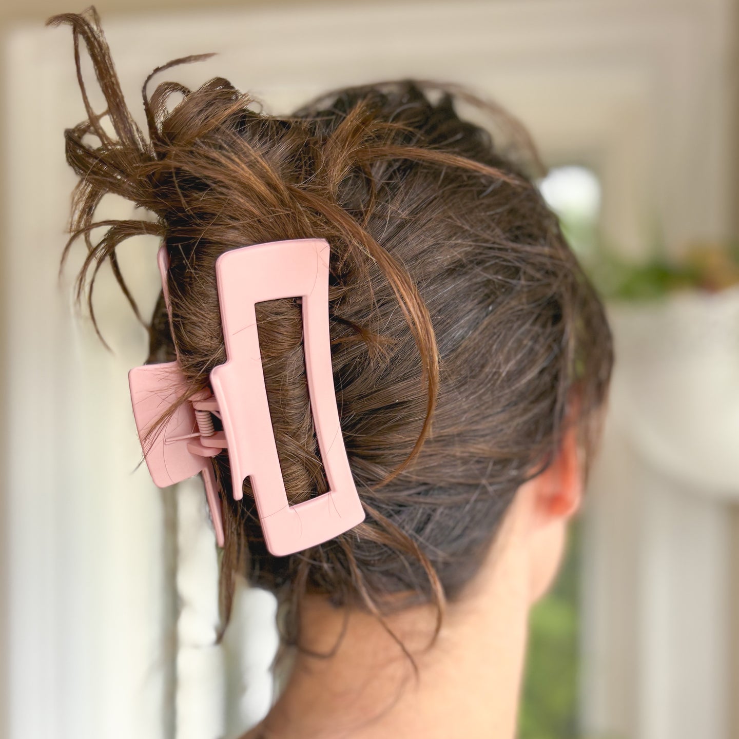 Blush Matte Claw Clip