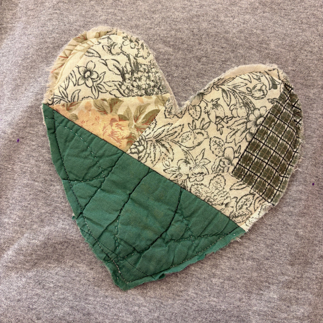 Quilted Heart Sweater | Large