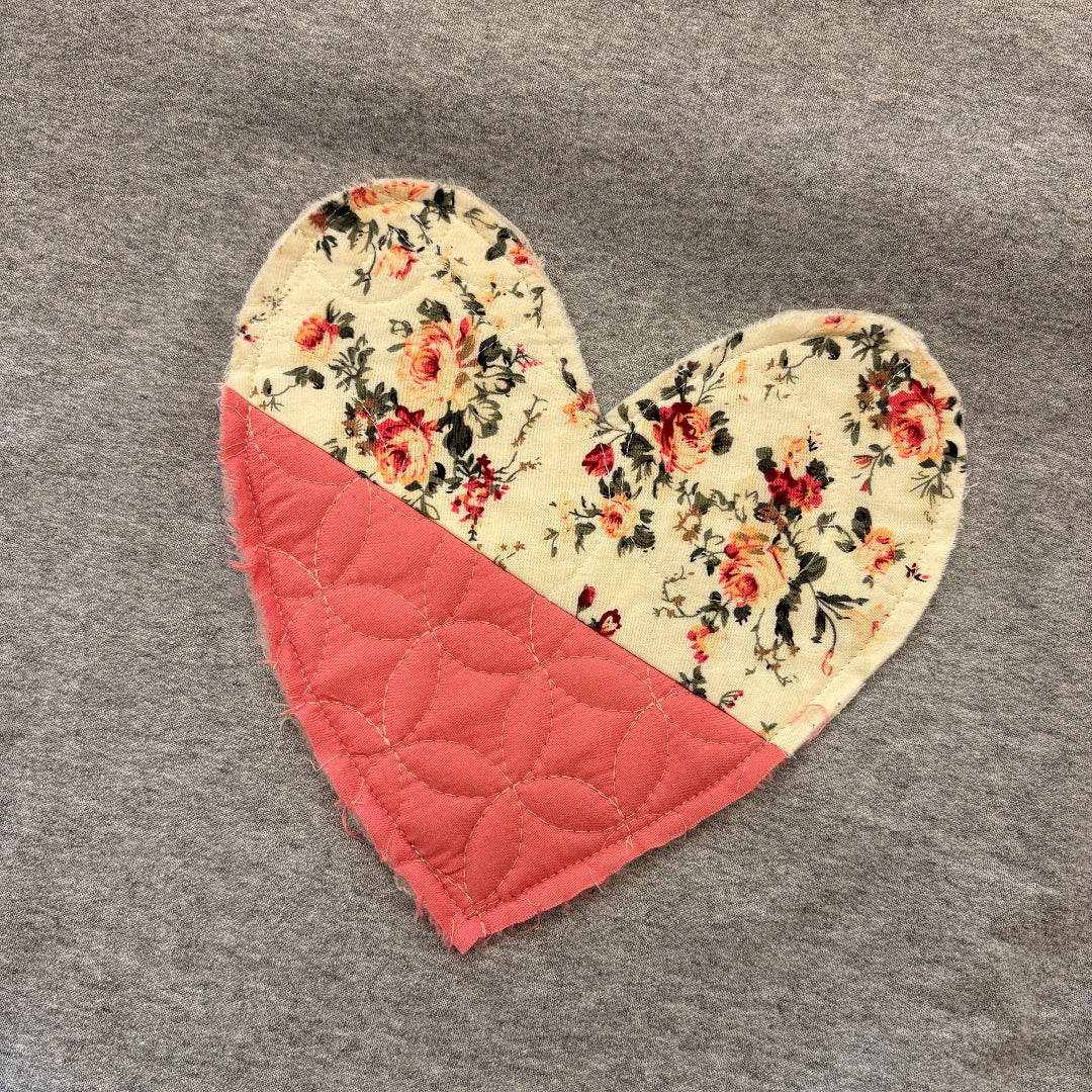 Quilted Heart Sweater | XL