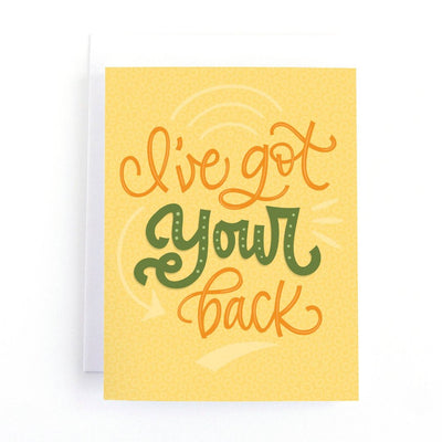 A card with a yellow background and the text 
