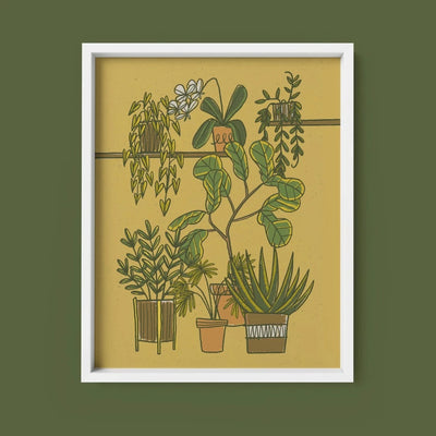 Midcentury Potted Plants Print