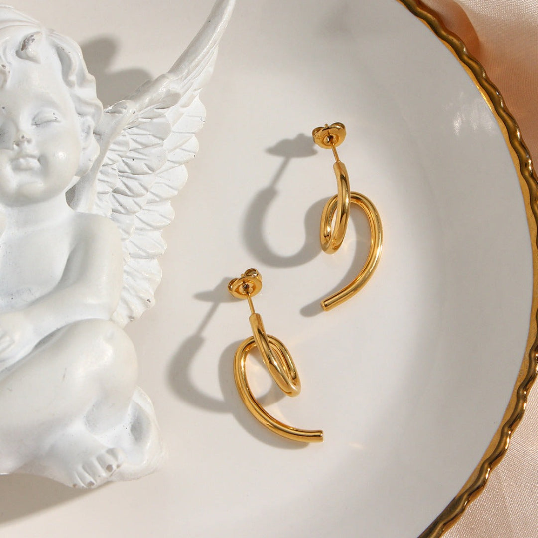 Irregular Curved Earrings