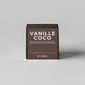 Kima Vanille Coco product packaging on a gray background