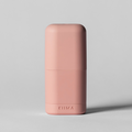 Pink power bank on a gray background