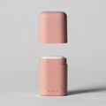 Two pink power banks on a light gray background