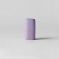 Purple cylindrical object on a light gray background
