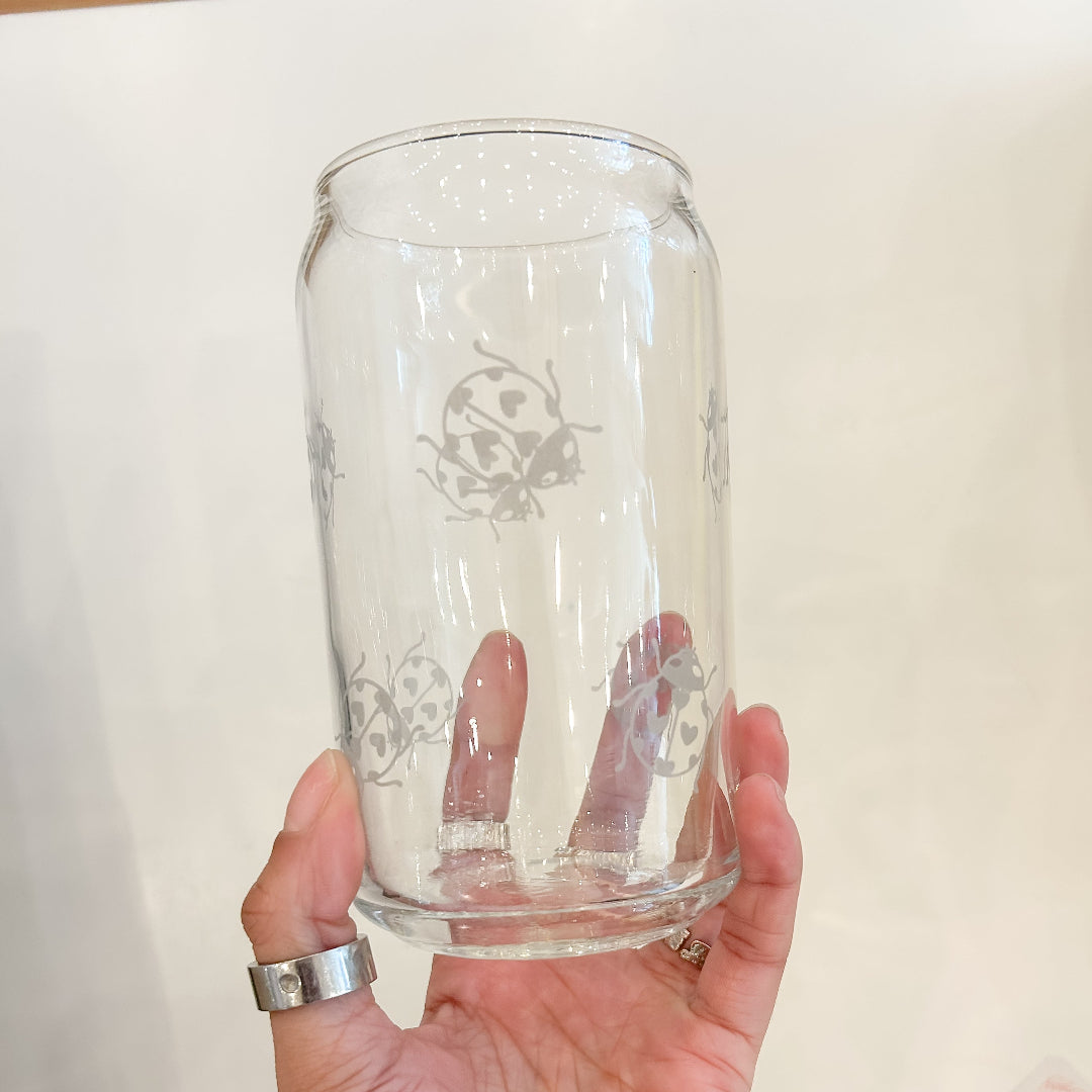 Ladybug Can Glass