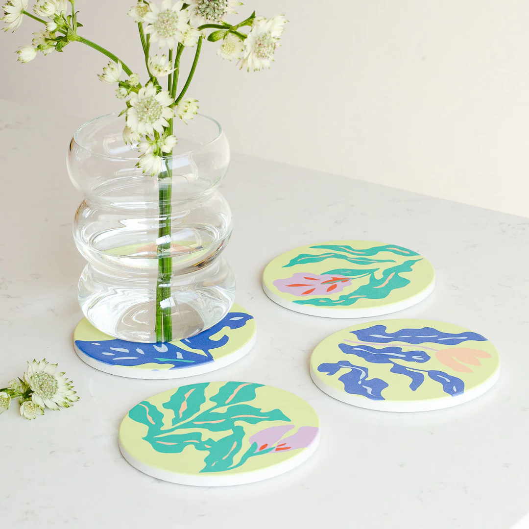 Lagoon Ceramic Coasters Set