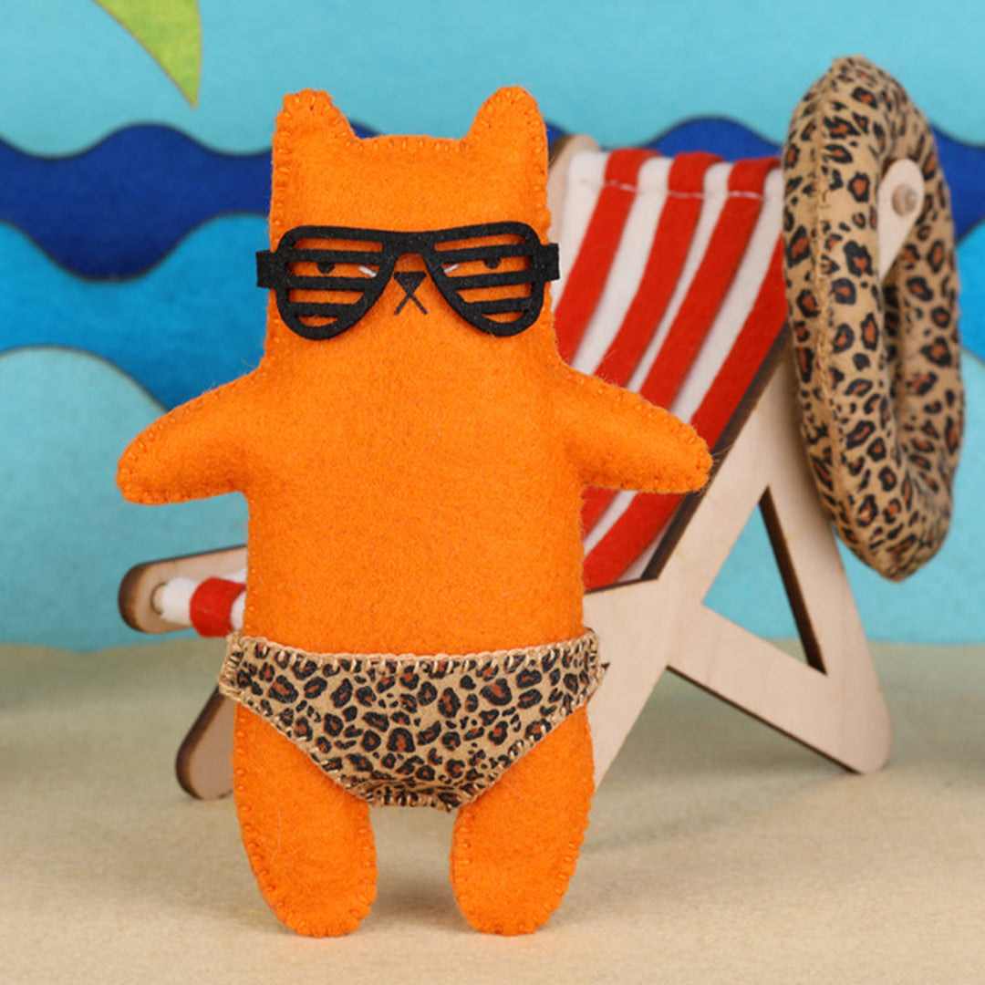 Leopard Cat Felt Doll Kit