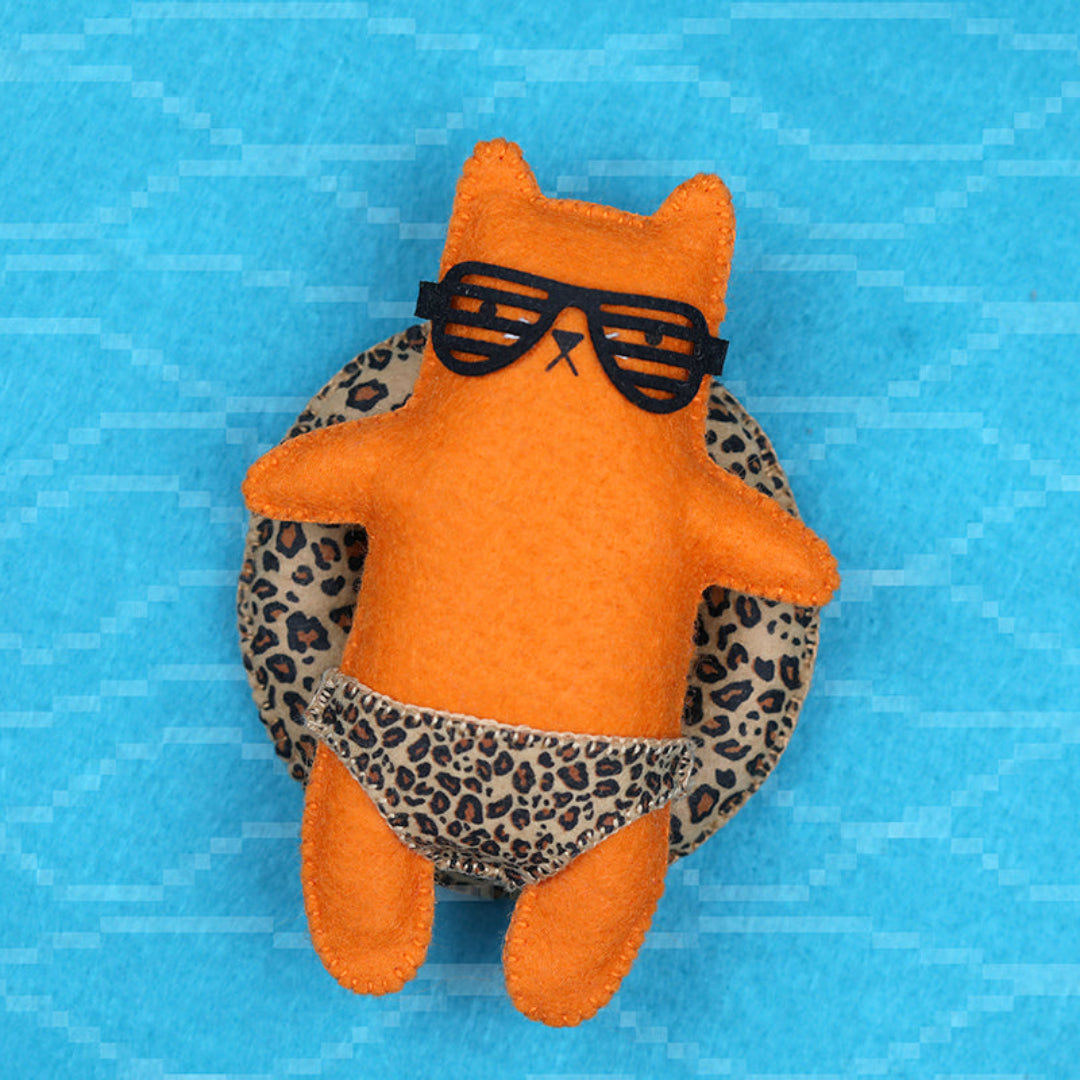 Leopard Cat Felt Doll Kit