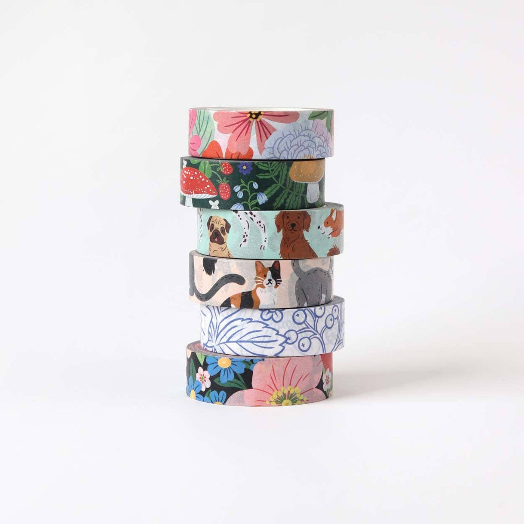 Blue Floral Washi Tape