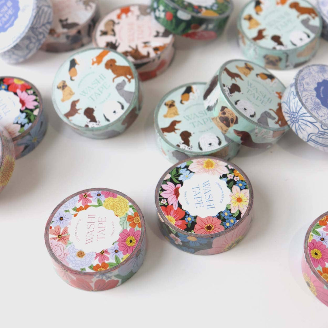 Blue Floral Washi Tape