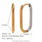 Long Oval Two-Tone Hoops