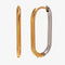 Long Oval Two-Tone Hoops