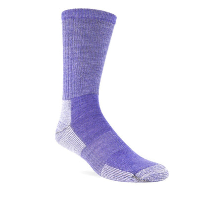 Purple sock on a white background
